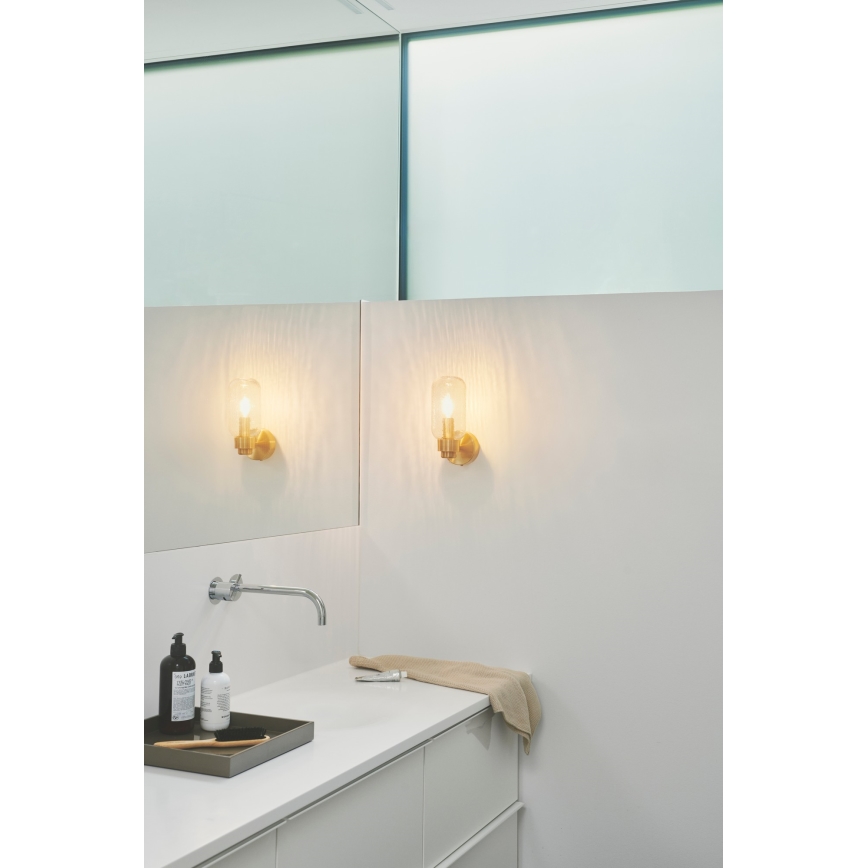 Nordlux - Kúpeľňové nástenné svietidlo TUTAN 1xE14/25W/230V IP44 mosadz