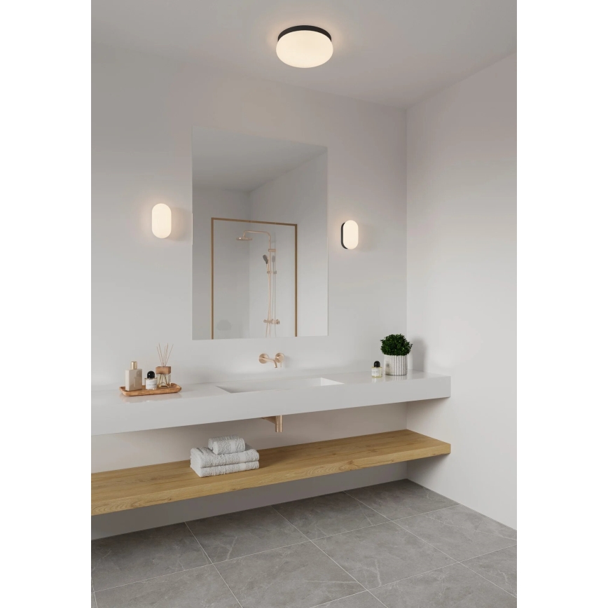 Nordlux - Kúpeľňové stropné svietidlo FOAM 2xE27/55W/230V IP44 čierna