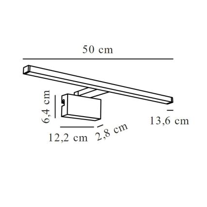 Nordlux - LED Kúpeľňové osvetlenie zrkadla MARLEE LED/8,9W/230V IP44 3000K 50 cm lesklý chróm