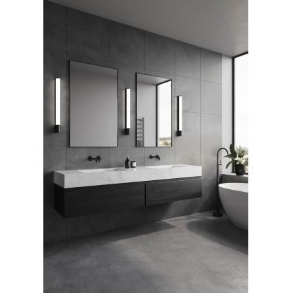 Nordlux - LED osvetlenie zrkadla do kúpeľne so zásuvkou MALAIKA LED/15W/230V IP44 68,4 cm čierna