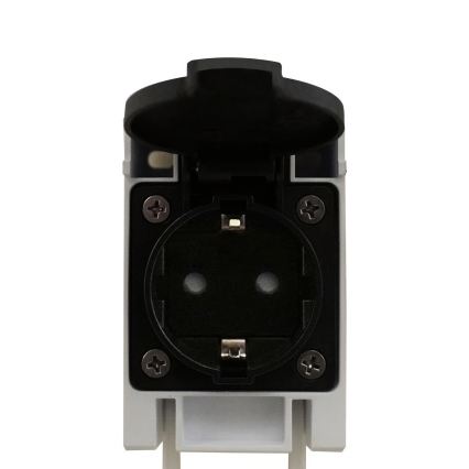 Nordlux - LED osvetlenie zrkadla do kúpeľne so zásuvkou MALAIKA LED/15W/230V IP44 68,4 cm čierna