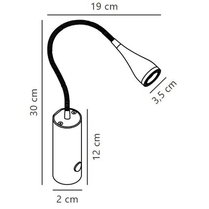 Nordlux - LED Nástenné bodové svietidlo MENTO LED/3W/230V biela