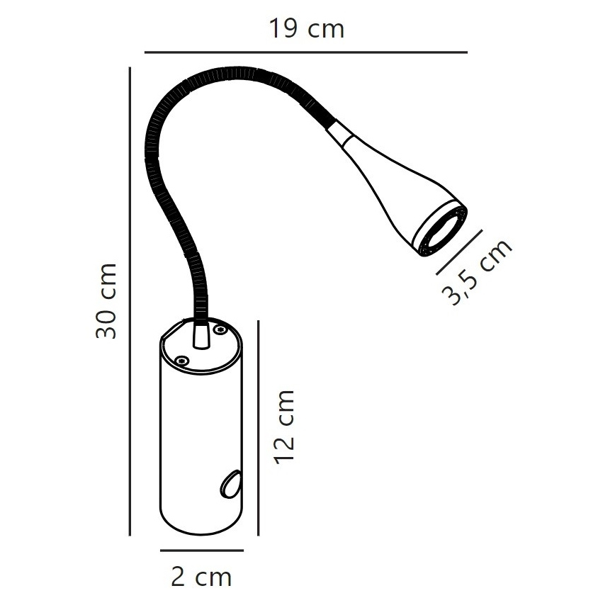 Nordlux - LED Nástenné bodové svietidlo MENTO LED/3W/230V biela