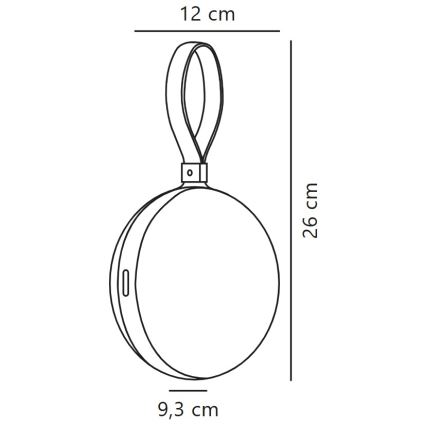 Nordlux - LED Prenosná nabíhacia lampa LED/1W/3,7V IP54 žltá