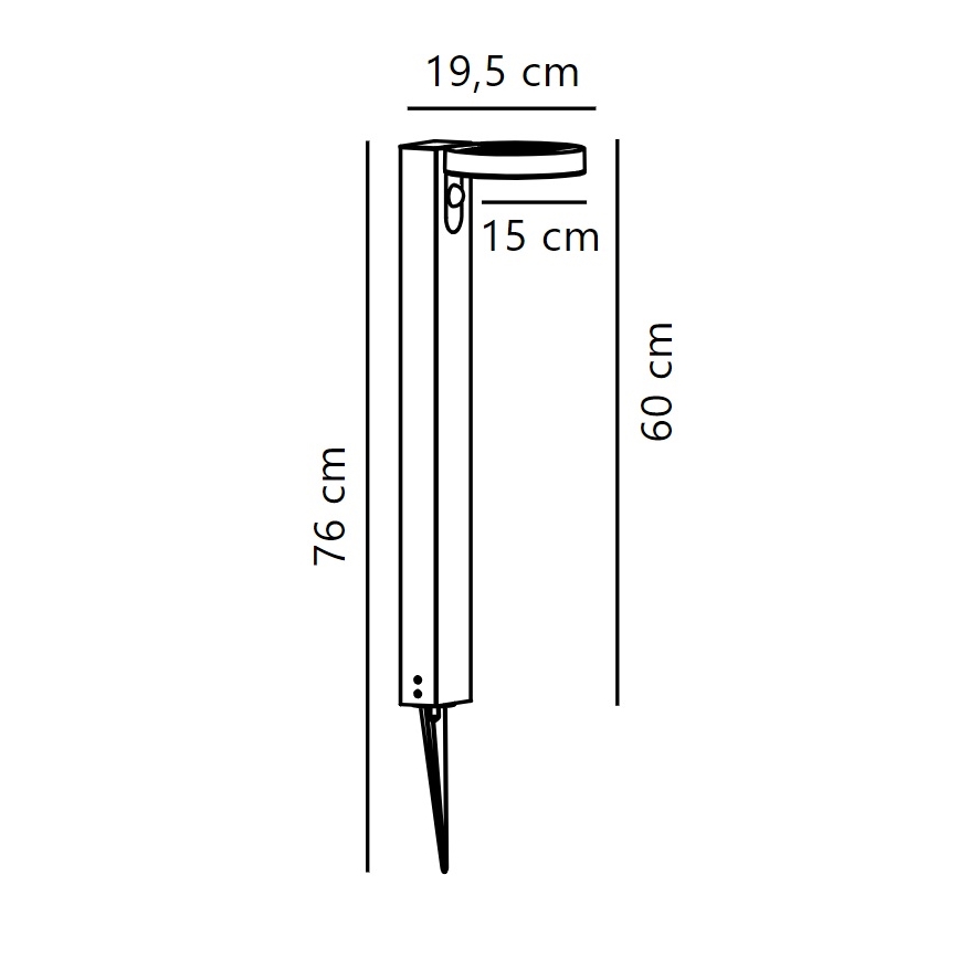 Nordlux - LED Solárna lampa so senzorom RICA LED/5W/3,7V IP44