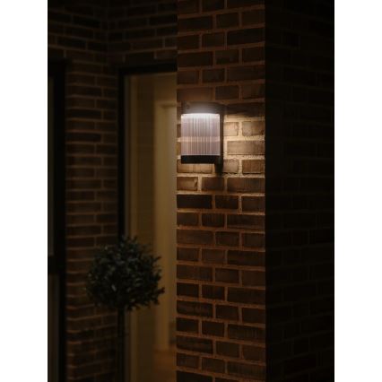 Nordlux - LED Solárne nástenné svietidlo so senzorom COUPAR LED/3,2W/5V 3000K IP44 čierna