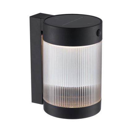 Nordlux - LED Solárne nástenné svietidlo so senzorom COUPAR LED/3,2W/5V 3000K IP44 čierna