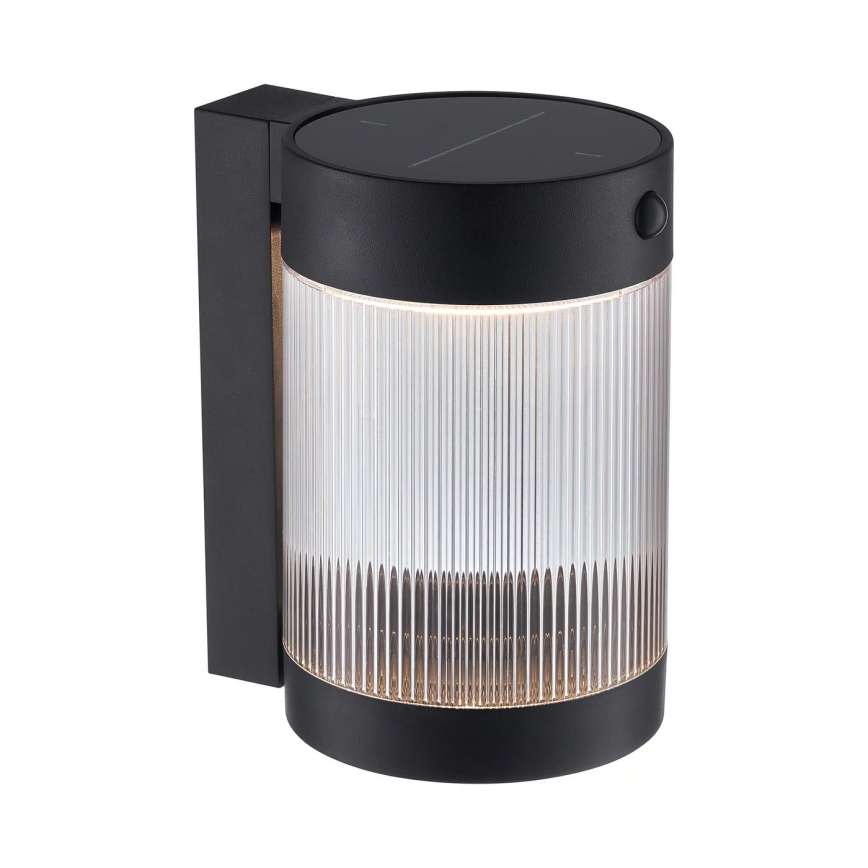 Nordlux - LED Solárne nástenné svietidlo so senzorom COUPAR LED/3,2W/5V 3000K IP44 čierna