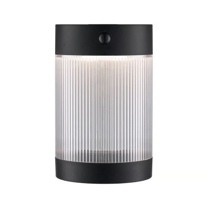 Nordlux - LED Solárne nástenné svietidlo so senzorom COUPAR LED/3,2W/5V 3000K IP44 čierna