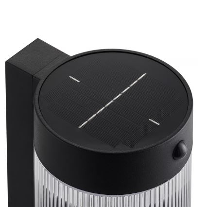 Nordlux - LED Solárne nástenné svietidlo so senzorom COUPAR LED/3,2W/5V 3000K IP44 čierna