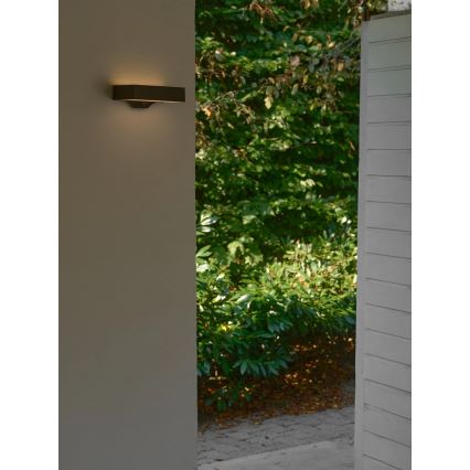 Nordlux - LED solárne nástenné svietidlo so senzorom MONAY LED/5W/5V 3000K IP44 2000 mAh čierna
