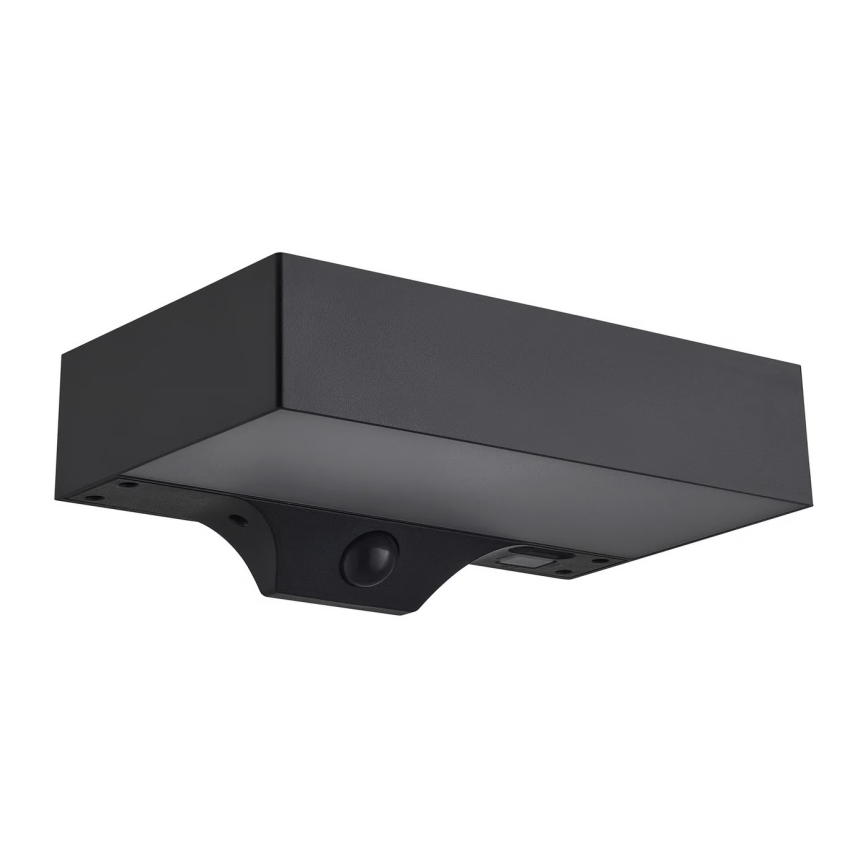 Nordlux - LED solárne nástenné svietidlo so senzorom MONAY LED/5W/5V 3000K IP44 2000 mAh čierna