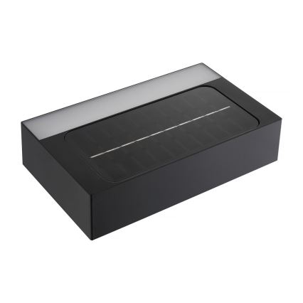 Nordlux - LED solárne nástenné svietidlo so senzorom MONAY LED/5W/5V 3000K IP44 2000 mAh čierna