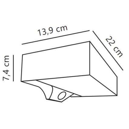 Nordlux - LED solárne nástenné svietidlo so senzorom MONAY LED/5W/5V 3000K IP44 2000 mAh čierna
