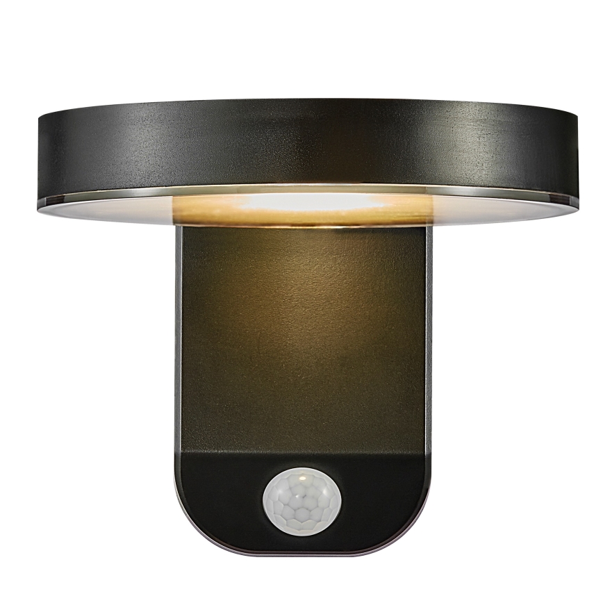 Nordlux - LED solárne nástenné svietidlo so senzorom RICA LED/5W/3,7V IP44 2200 mAh okrúhle