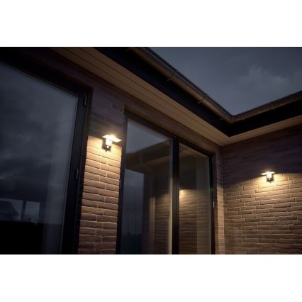 Nordlux - LED solárne nástenné svietidlo so senzorom RICA LED/5W/3,7V IP44 2200 mAh hranaté