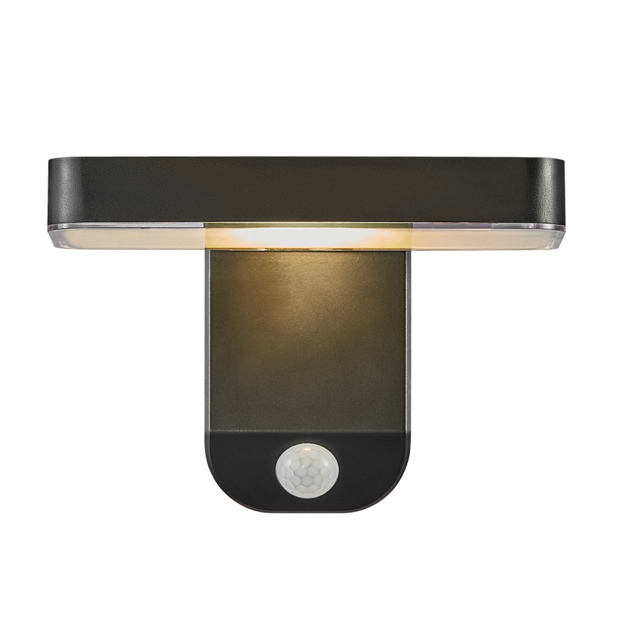Nordlux - LED solárne nástenné svietidlo so senzorom RICA LED/5W/3,7V IP44 2200 mAh hranaté