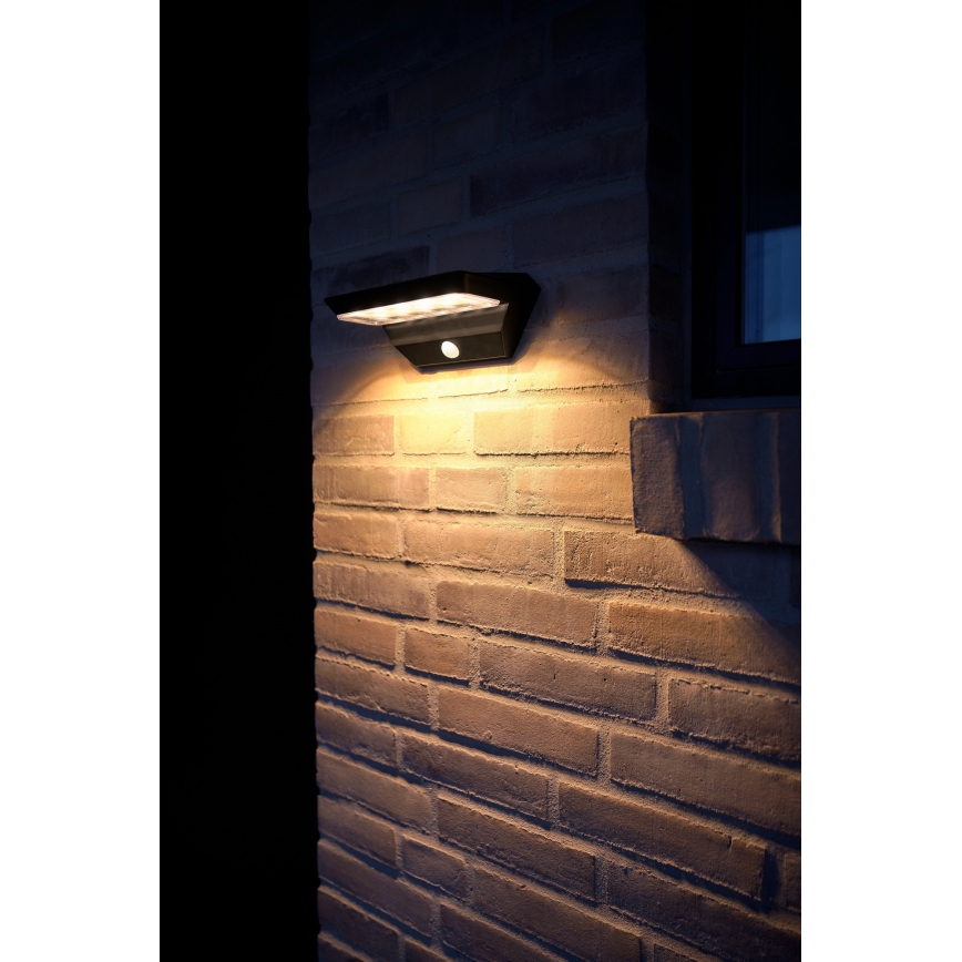 Nordlux - LED Solárne nástenné svietidlo so senzorom AGENA LED/5W/3,7V IP44 2200 mAh