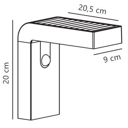 Nordlux - LED Solárne nástenné svietidlo so senzorom ALYA LED/5W/3,7V IP44 2200 mAh