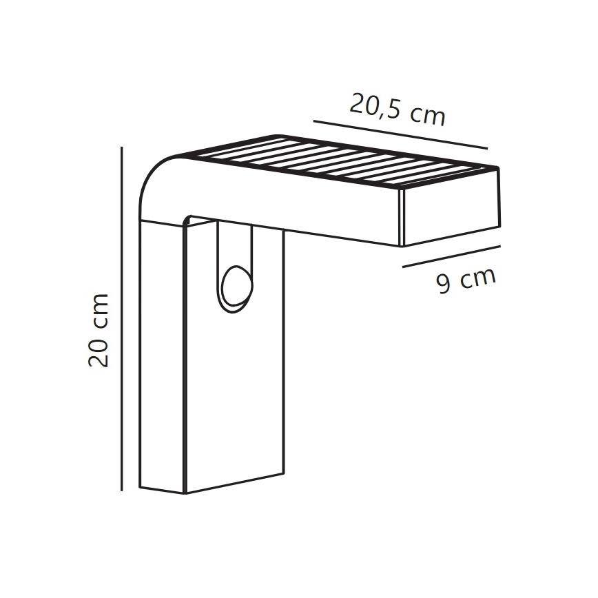Nordlux - LED Solárne nástenné svietidlo so senzorom ALYA LED/5W/3,7V IP44 2200 mAh