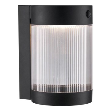 Nordlux - LED Solárne nástenné svietidlo so senzorom COUPAR LED/3,2W/5V 3000K IP44 čierna