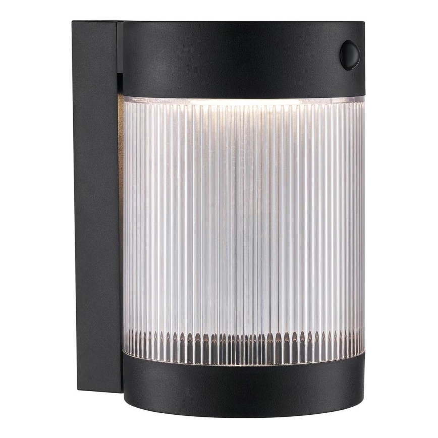Nordlux - LED Solárne nástenné svietidlo so senzorom COUPAR LED/3,2W/5V 3000K IP44 čierna