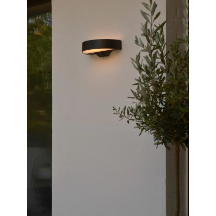 Nordlux - LED Solárne nástenné svietidlo so senzorom MONAY LED/5W/5V 3000K IP44 čierna