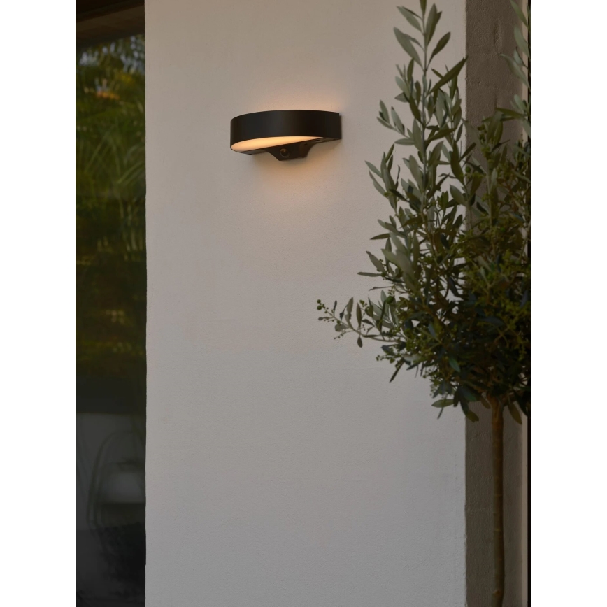 Nordlux - LED Solárne nástenné svietidlo so senzorom MONAY LED/5W/5V 3000K IP44 čierna