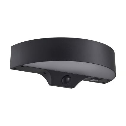 Nordlux - LED Solárne nástenné svietidlo so senzorom MONAY LED/5W/5V 3000K IP44 čierna