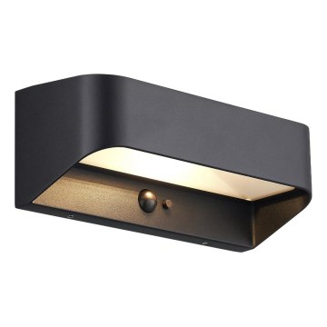 Nordlux - LED Solárne svietidlo so senzorom MARCELLIO LED/5W/5V IP54 2200 mAh čierna