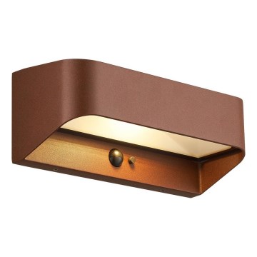 Nordlux - LED solárne svietidlo so senzorom MARCELLIO LED/5W/5V IP54 2200 mAh hnedá