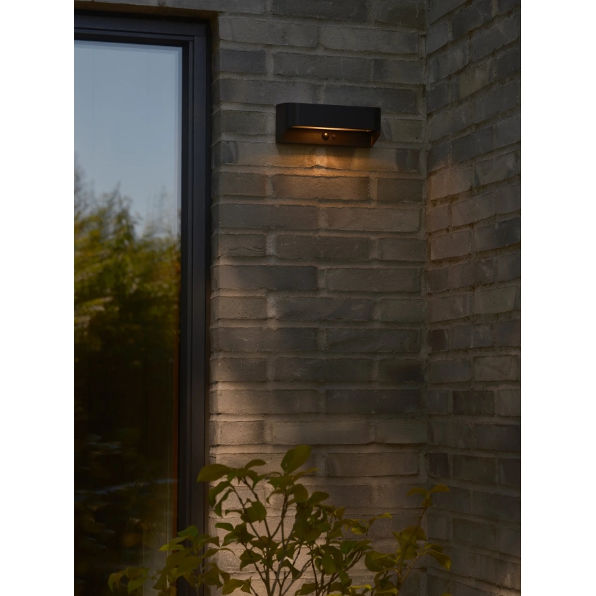 Nordlux - LED Solárne svietidlo so senzorom MARCELLIO LED/5W/5V IP54 2200 mAh čierna