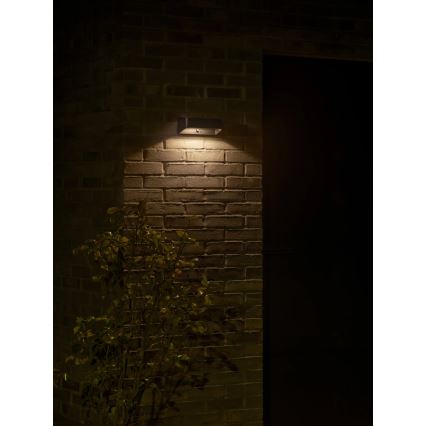 Nordlux - LED Solárne svietidlo so senzorom MARCELLIO LED/5W/5V IP54 2200 mAh čierna