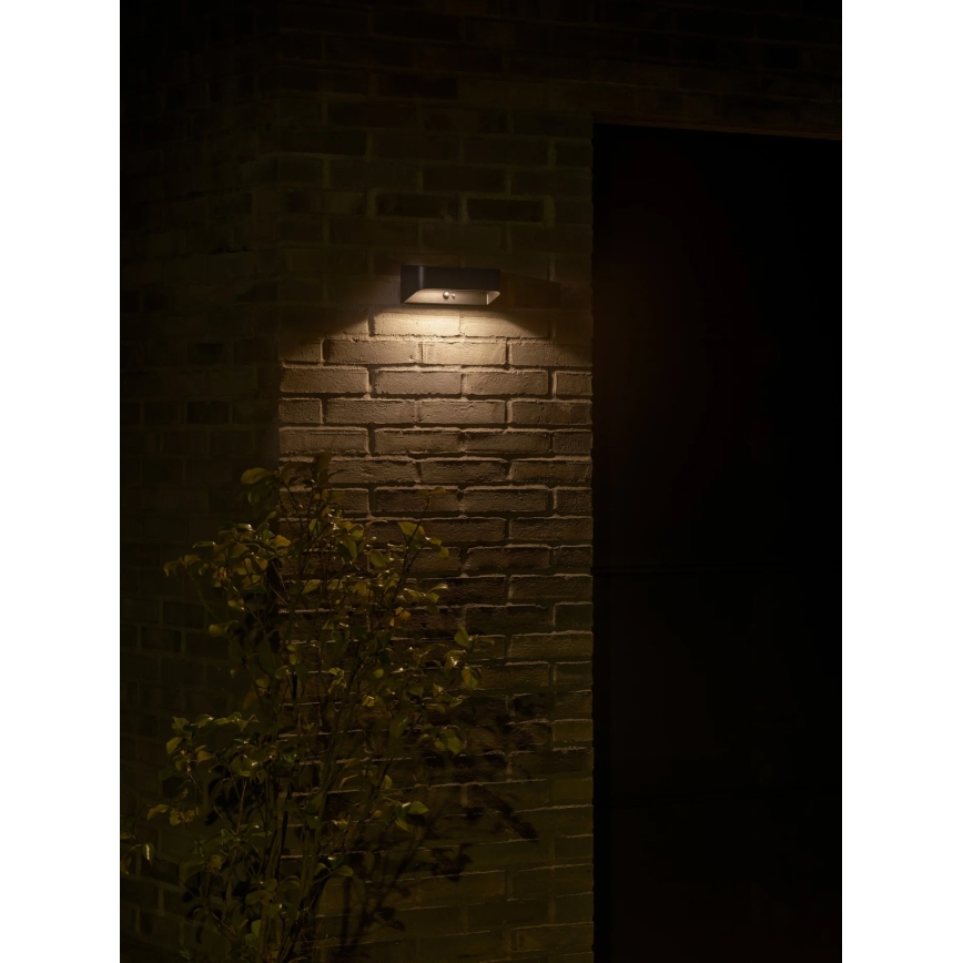 Nordlux - LED Solárne svietidlo so senzorom MARCELLIO LED/5W/5V IP54 2200 mAh čierna