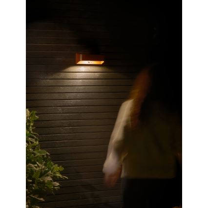 Nordlux - LED solárne svietidlo so senzorom MARCELLIO LED/5W/5V IP54 2200 mAh hnedá