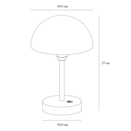 Nordlux - LED Stmievateľná nabíjacia vonkajšia stolná lampa ELLEN LED/2,8W/3,7V IP44 biela
