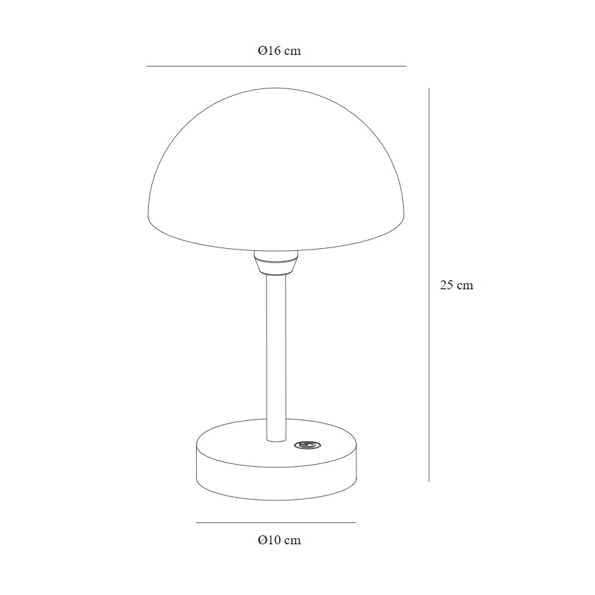 Nordlux - LED Stmievateľná nabíjacia vonkajšia stolná lampa ELLEN LED/2,8W/3,7V IP44 čierna