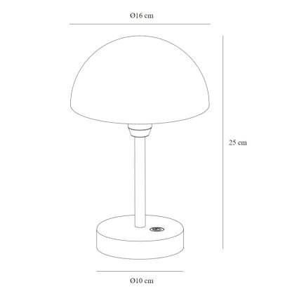 Nordlux - LED Stmievateľná nabíjacia vonkajšia stolná lampa ELLEN LED/2,8W/3,7V IP44 zelená