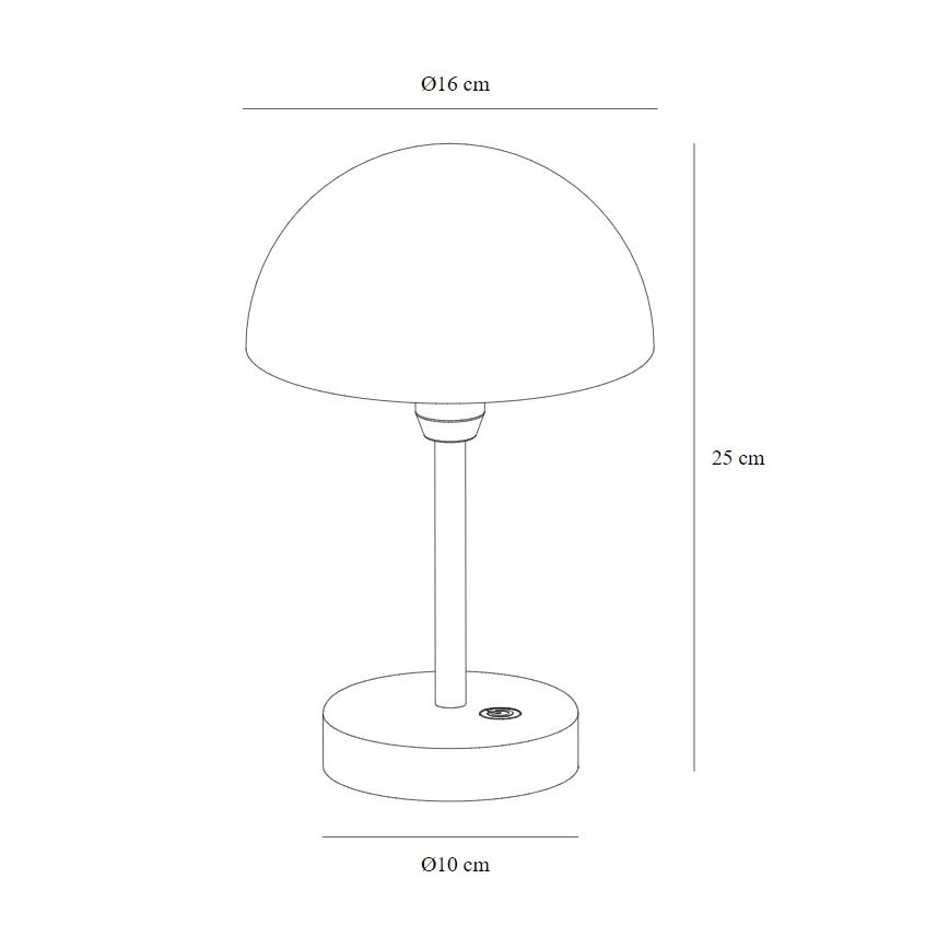 Nordlux - LED Stmievateľná nabíjateľná vonkajšia stolová lampa ELLEN LED/2,8W/3,7V 2200 mAh IP44 biela