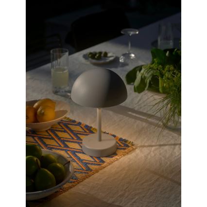 Nordlux - LED stmievateľná dobíjateľná vonkajšia stolová lampa ELLEN ELLEN LED/2,8W/3,7V IP44 2200 mAh sivá