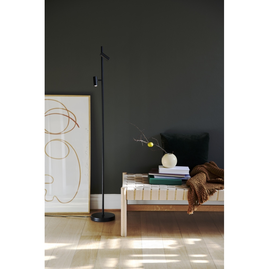 Nordlux - LED Stmievateľná dotyková stojacia lampa OMARI 2xLED/3,2W/230V čierna