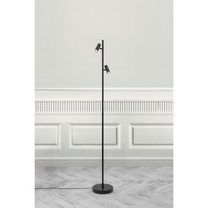 Nordlux - LED Stmievateľná dotyková stojacia lampa OMARI 2xLED/3,2W/230V čierna
