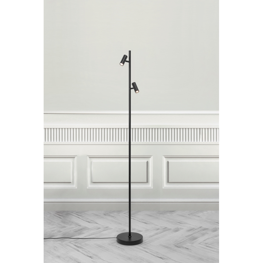 Nordlux - LED Stmievateľná dotyková stojacia lampa OMARI 2xLED/3,2W/230V čierna