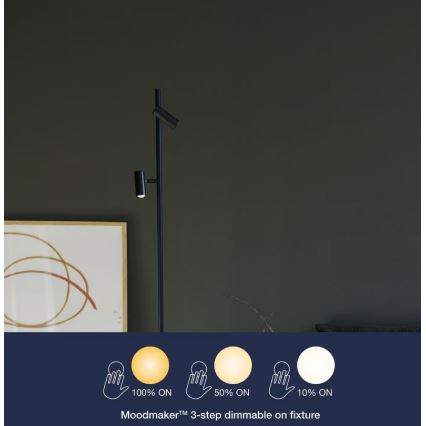 Nordlux - LED Stmievateľná dotyková stojacia lampa OMARI 2xLED/3,2W/230V čierna