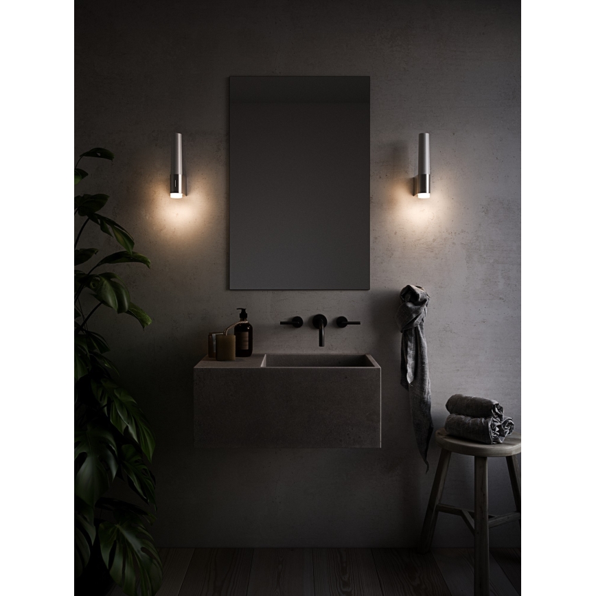 Nordlux - LED Stmievateľné kúpeľňové nástenné svietidlo HELVA LED/6,8W/230V IP44 CRI 90 lesklý chróm