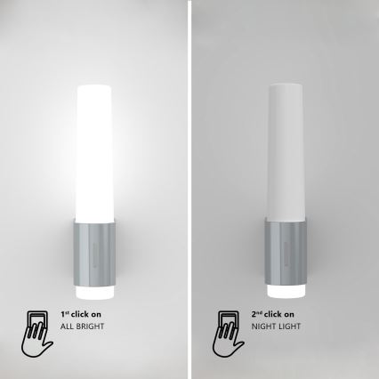 Nordlux - LED Stmievateľné kúpeľňové nástenné svietidlo HELVA LED/6,8W/230V IP44 CRI 90 lesklý chróm