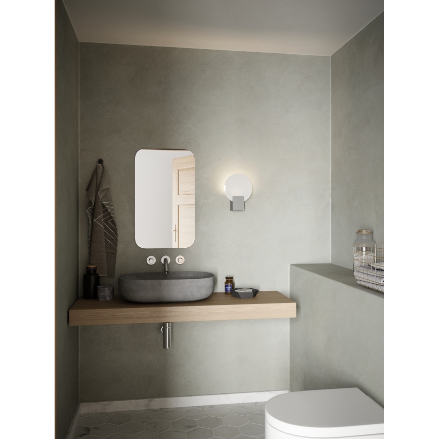Nordlux - LED Stmievateľné kúpeľňové nástenné svietidlo HESTER LED/9,5W/230V IP44 biela