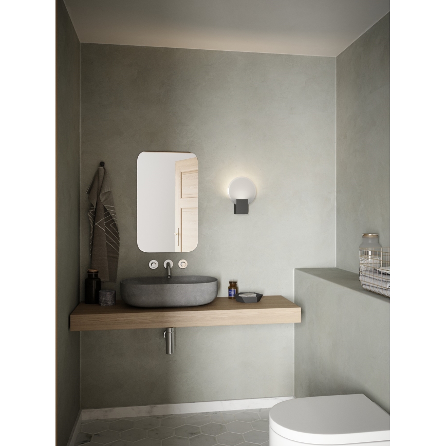 Nordlux - LED Stmievateľné kúpeľňové nástenné svietidlo HESTER LED/9,5W/230V IP44 čierna