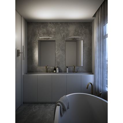 Nordlux - LED Stmievateľné kúpeľňové osvetlenie zrkadla OTIS LED/14W/230V IP44 40 cm strieborná