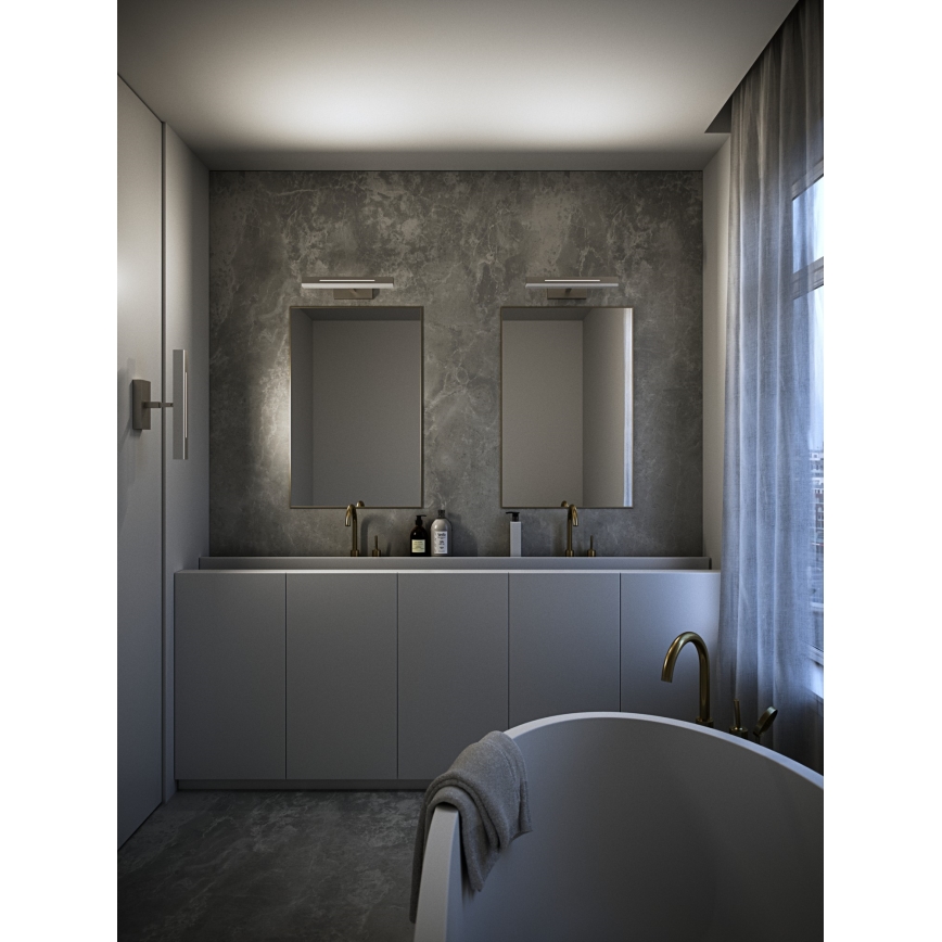 Nordlux - LED Stmievateľné kúpeľňové osvetlenie zrkadla OTIS LED/14W/230V IP44 40 cm strieborná